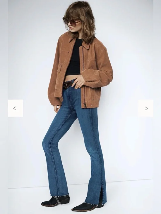 Free People We The Free Level Up Slit Slim Flare Jeans - Picture 3 of 6